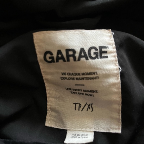 Black puffer jacket with red and white stripes - Picture 6 of 6